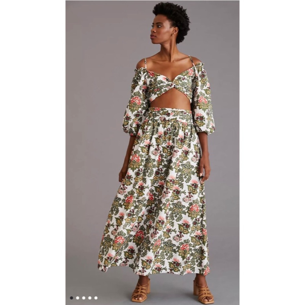 NEW! Anthropologie Forever That Girl Printed Skirt Set